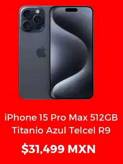 Sanborns iPhone 15 Pro Max 512GB Titanio Azul Telcel R9 oferta
