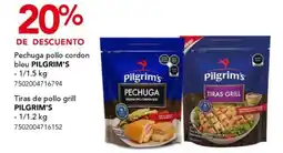 City Club Pechuga pollo cordon bleu / Tiras de pollo grill PILGRIM'S oferta