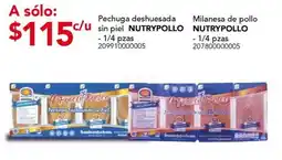 City Club Pechuga deshuesada sin piel / Milanesa de pollo NUTRYPOLLO oferta