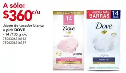 City Club Jabón de tocador blanco o pink DOVE oferta