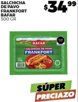 Merco Bafar frankfort salchicha de pavo oferta