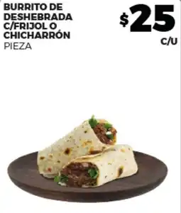 Burrito de deshebrada c/frijol o chicharrón