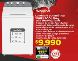 Soriana Híper Whirlpool lavadora automática oferta
