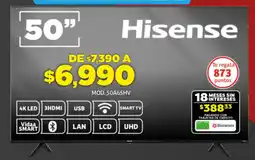 Soriana Híper Hisense smart tv 50" oferta