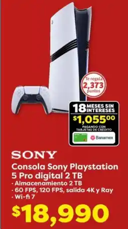 Soriana Híper Sony consola playstation 5 pro digital 2 tb oferta
