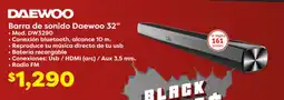 Soriana Híper Daewoo barra de sonido 32" oferta