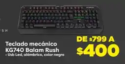 Soriana Híper Balam rush teclado mecánico kg740 oferta