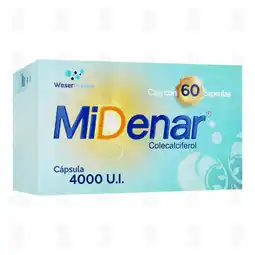 Farmacias Guadalajara Midenar 4000 UI, 60 Cápsulas oferta