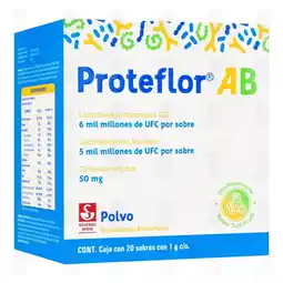 Farmacias Guadalajara Proteflor AB 1 gr Sabor Tutti Frutti, 20 Sobres en Polvo oferta