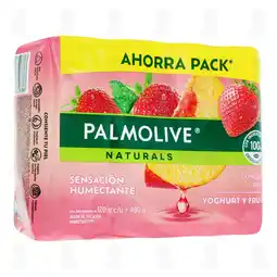 Farmacias Guadalajara Pack Jabón de Tocador Palmolive Naturals Yoghurt y Frutas Ahorra Pack, 4 pzas de 120 gr c/u oferta