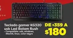 Soriana Híper Led - teclado gamer kg320 usb balam rush oferta