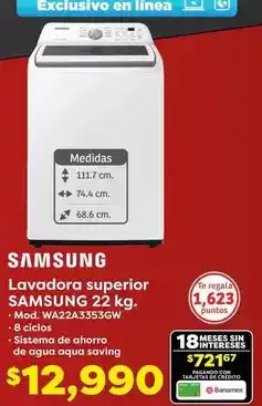 Soriana Híper 8 - lavadora superior oferta