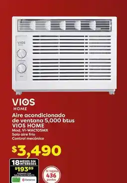 Soriana Híper Vios - aire acondicionado de ventana 5,000 btus oferta