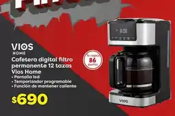 Soriana Híper Vios - cafetera digital filtro permanente 12 tazas oferta