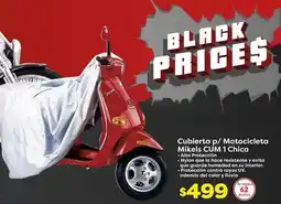 Soriana Híper Black - cubierta p/ motocicleta cjm 1 chica oferta