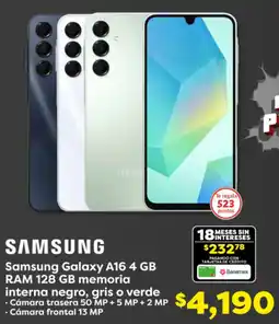 Soriana Híper Samsung galaxy A16 oferta