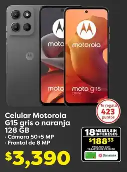 Soriana Híper Motorola celular G15 oferta