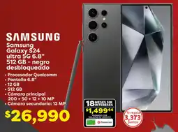 Soriana Híper Samsung Galaxy S24 ultra 5G 6.8" oferta