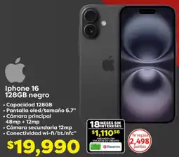 Soriana Híper Iphone 16 oferta