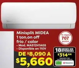 Soriana Híper Midea minisplit oferta