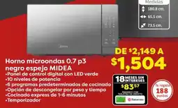 Soriana Híper Midea horno microondas 0.7 p3 oferta