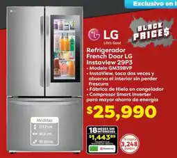 Soriana Híper Lg refrigerador french door instaview 29p3 oferta