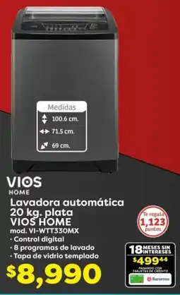Soriana Híper Vios home lavadora automática oferta