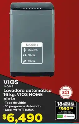 Soriana Híper Vios home lavadora automática oferta