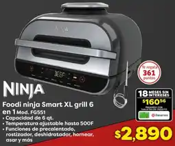 Soriana Híper Ninja foodi smart xl grill 6 en 1 oferta