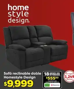 Soriana Híper Homestyle design sofá reclinable doble oferta