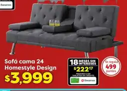 Soriana Híper Homestyle design sofá cama 24 oferta