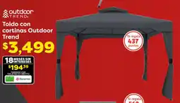 Soriana Híper Outdoor trend toldo con cortinas oferta