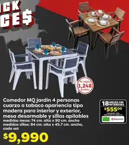 Soriana Híper MQ Comedor jardín oferta