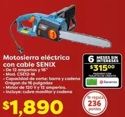Senix motosierra eléctrica con cable