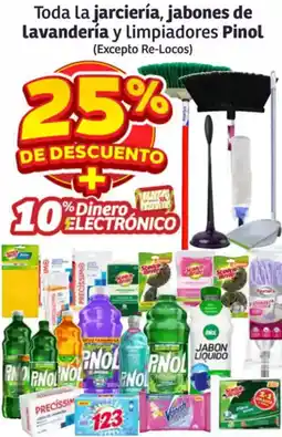 Soriana Híper Toda la jarciería, jabones de lavandería y limpiadores pinol oferta