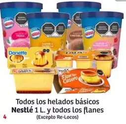 Soriana Híper Nestlé helados básicos y todos los flanes oferta