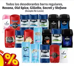 Soriana Híper Rexona, old spice, gillette, secret y stefano oferta