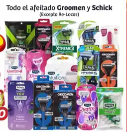 Groomen y schick todo el afeitado