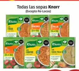 Soriana Híper Knorr todas las sopas oferta
