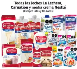 Soriana Híper Todas las leches La Lechera, Carnation y media crema Nestlé oferta
