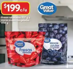 Walmart Great value fresas rebanadas oferta