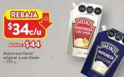 Walmart Heinz mayonesa original o con limón oferta
