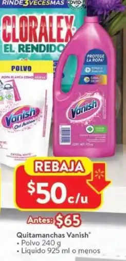 Walmart Vanish quitamanchas oferta