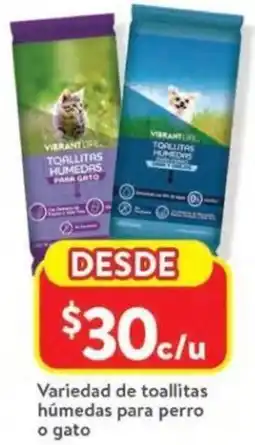 Walmart Variedad de toallitas húmedas para perro o gato oferta