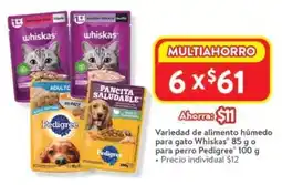 Walmart Whiskas variedad de alimento húmedo para gato oferta