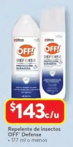 Walmart Off defense repelente de insectos oferta
