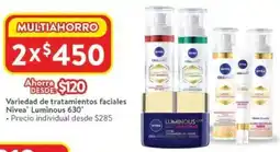 Walmart Nivea luminous 630° variedad de tratamientos faciales oferta