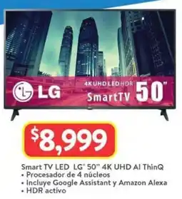 Walmart Lg smart tv led 50" oferta