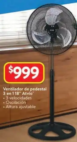 Walmart Atvio ventilador de pedestal 3 en 118" oferta