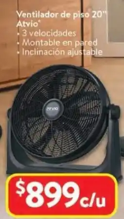 Walmart Atvio ventilador de piso 20" oferta